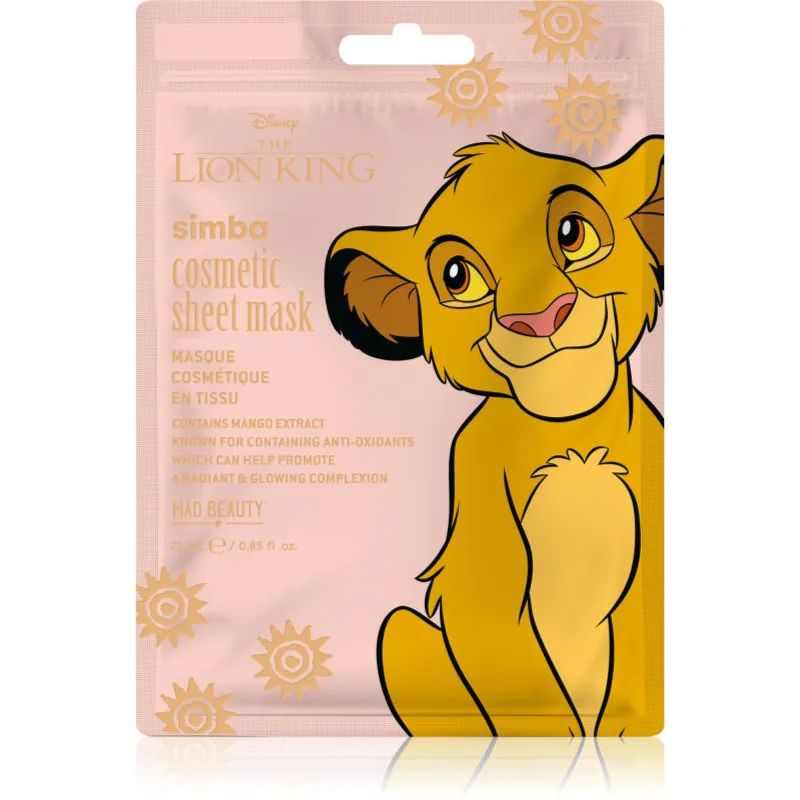Mad Beauty Lion King Simba αναζωογονητική υφασμάτινη μάσκα 25 ml