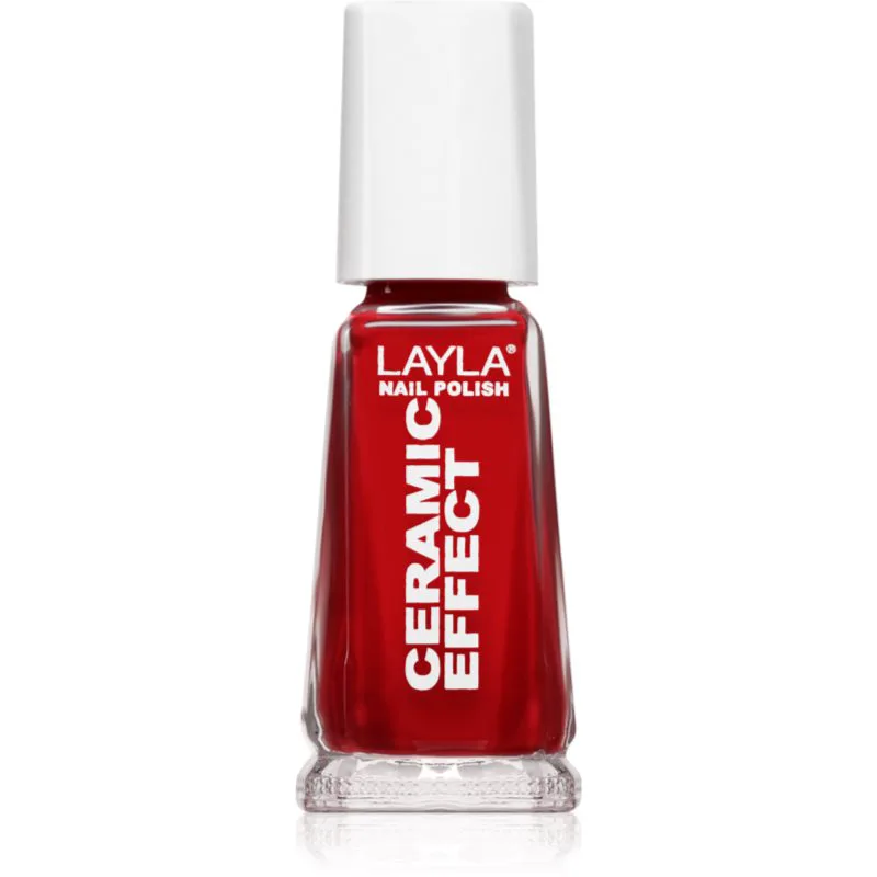 Layla Cosmetics Ceramic Effect βερνίκι νυχιών απόχρωση N.6 Milan Red 10 ml