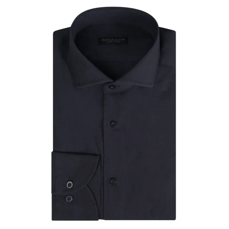 Superior Πουκάμισο Μαύρο Με Μικροσχέδιο 100% Fine Cotton (Modern Fit) New Arrival