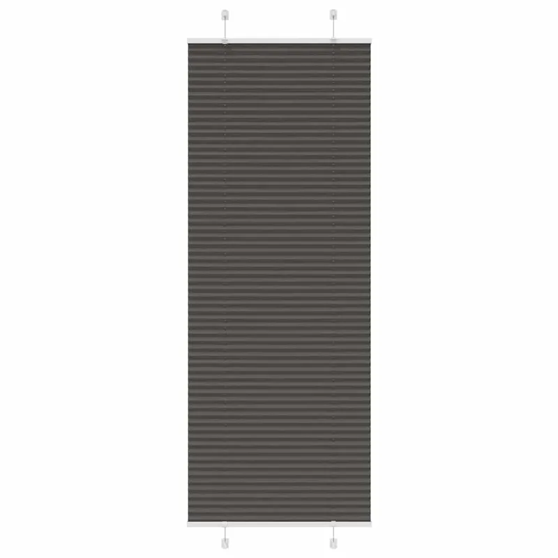 vidaXL Πλισέ Στόρι Μαύρο 75x200 εκ. Πλάτος Υφάσματος 74,4 εκ. Πολυεστέρας