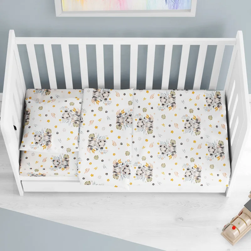 Σεντόνια Κούνιας Σετ Dimcol Lion Cub 531 Grey