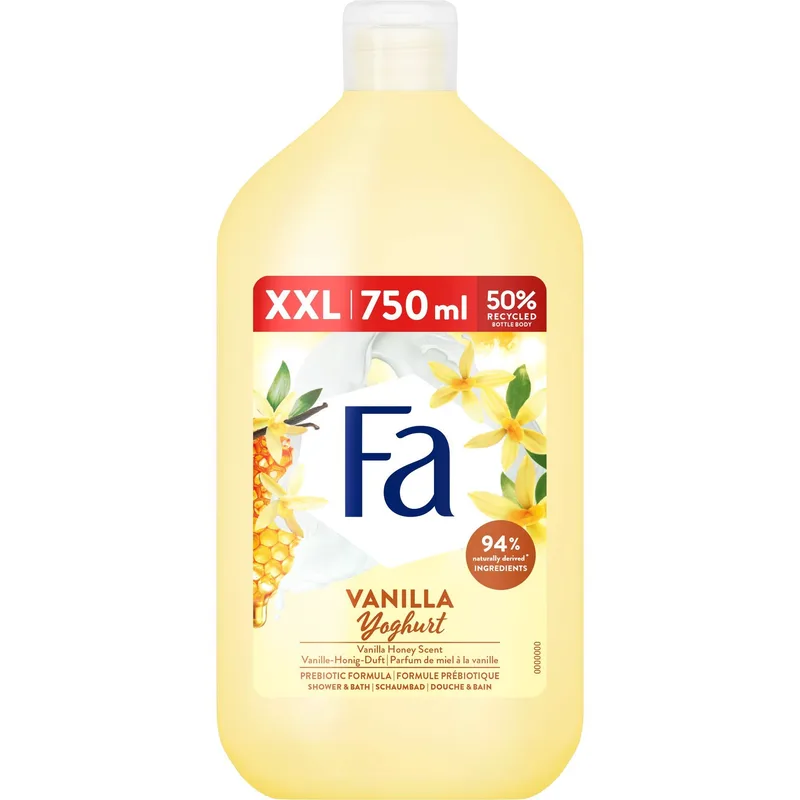 Fa Shower & Bath Vanilla Yoghurt Honey Scent Κρεμώδες Γυναικείο Αφρόλουτρο με Απαλό Άρωμα Βανίλιας & Μελιού 750ml