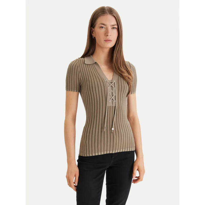 Guess Πουλόβερ W6GR09 Z0590 Πράσινο Regular Fit