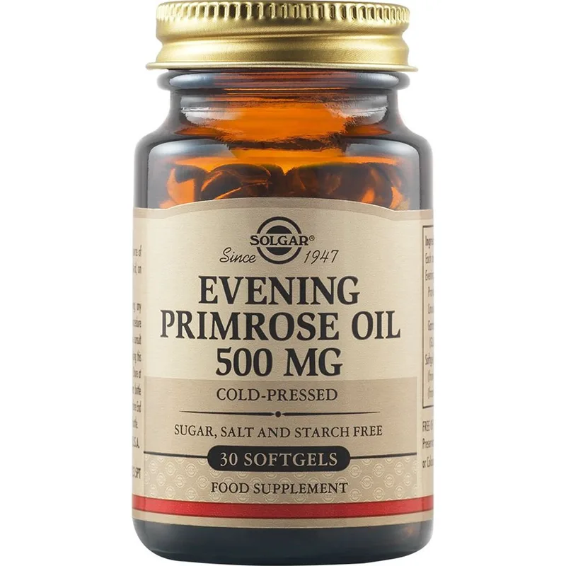 Solgar Evening Primrose Oil 500mg Συμπλήρωμα Διατροφής Έλαιου Νυχτολούλουδου για την Αντιμετώπιση των Προεμμηνορυσιακών Συμπτωμάτων 30 Softgels
