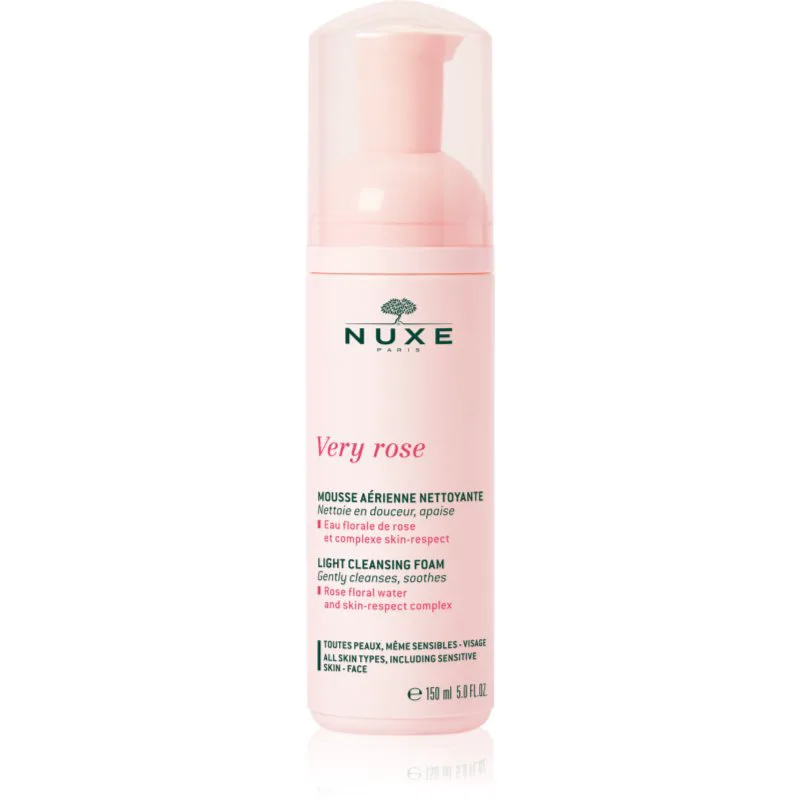 Nuxe Very Rose Light Cleansing Foam απαλός καθαριστικός αφρός για όλους τους τύπους επιδερμίδας 150 ml