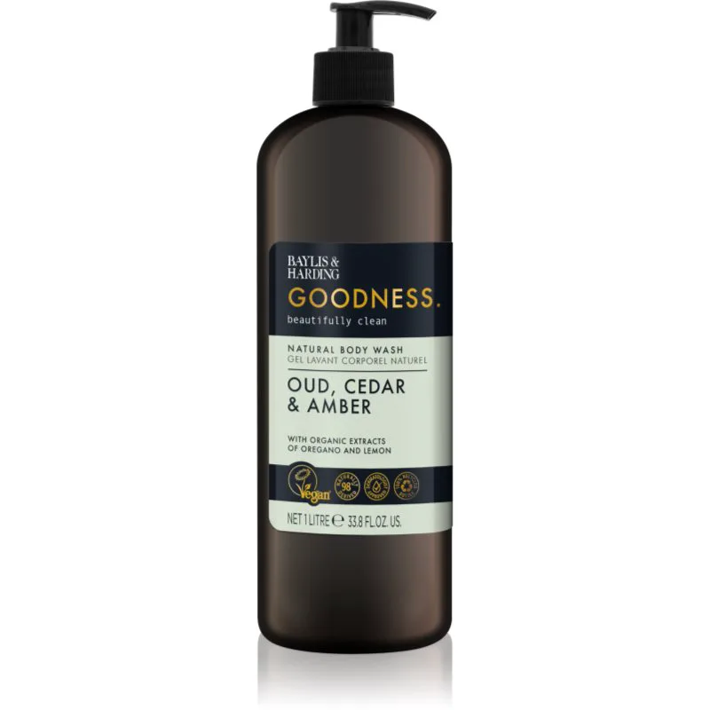 Baylis & Harding Goodness Oud, Cedar & Amber τζελ για ντους 1000 ml