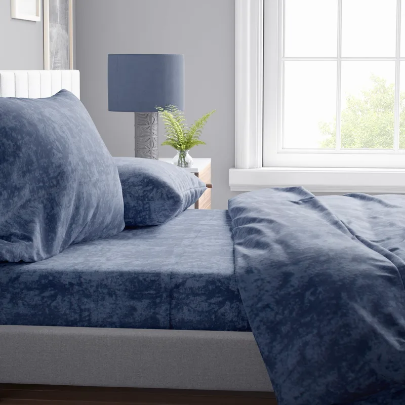 Παπλωματοθήκη Υπέρδιπλη Dimcol Shadow 15 Dark Blue 220x240