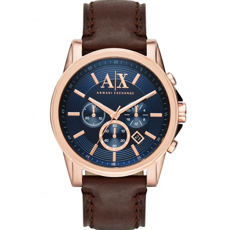ARMANI EXCHANGE Outerbanks Chronograph Brown Leather Strap AX2508