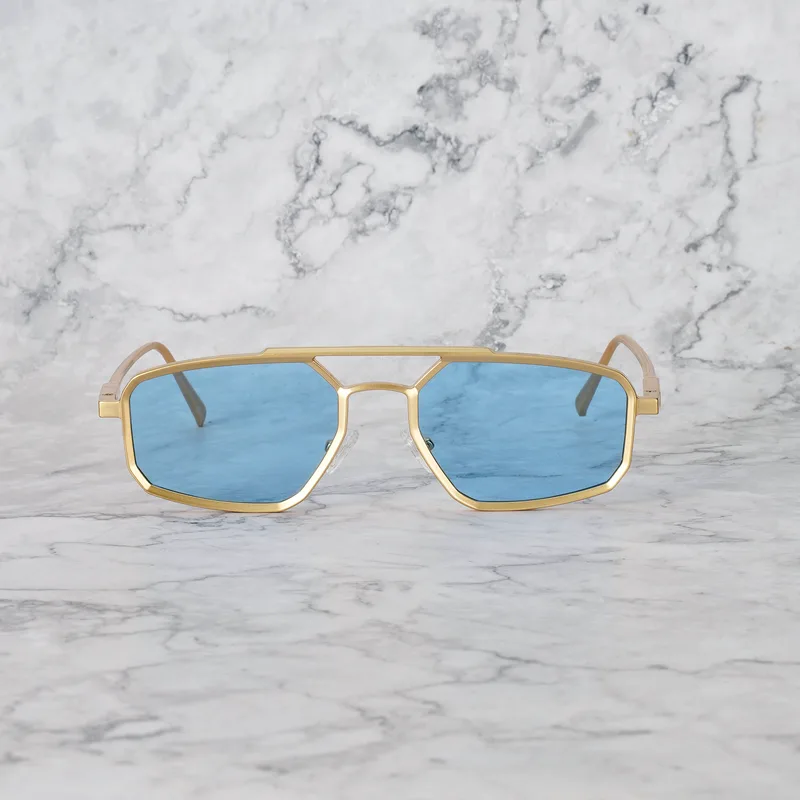 PABLO 6EP2M - PABLO - MATT GOLD - BLUE Sunglasses | Matt Χρυσό - Blue | Matt Χρυσό - Blue Shades | Explicit Poets Sunglasses