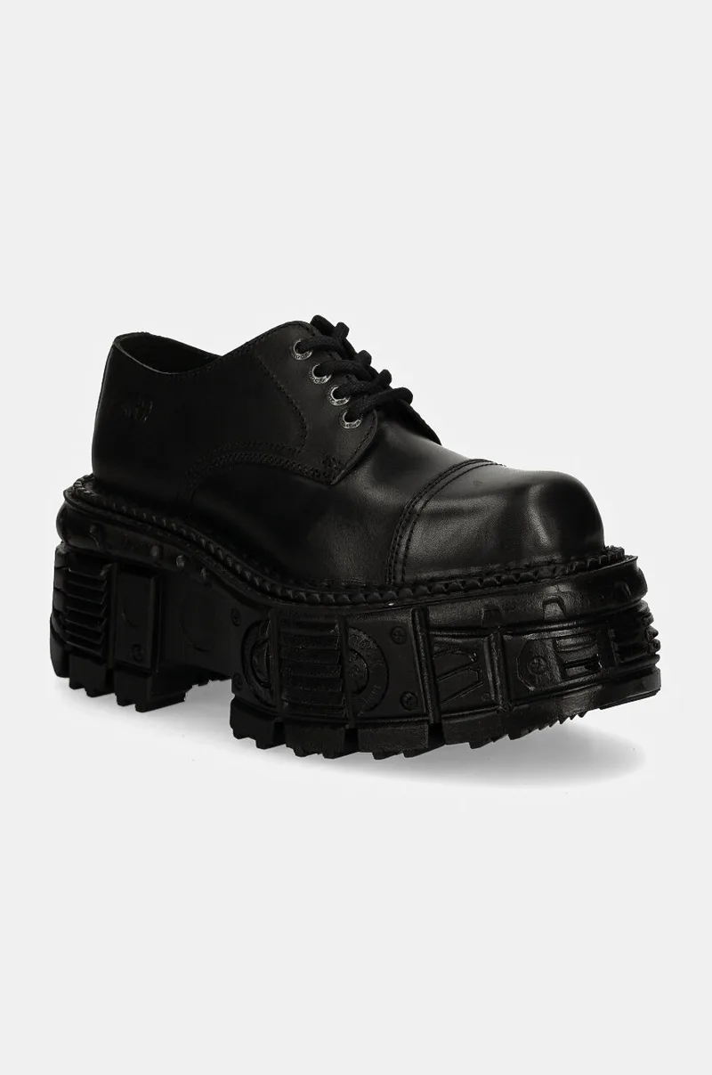 Δερμάτινα κλειστά παπούτσια New Rock CRUST NEGRO + TANK NEGRO
