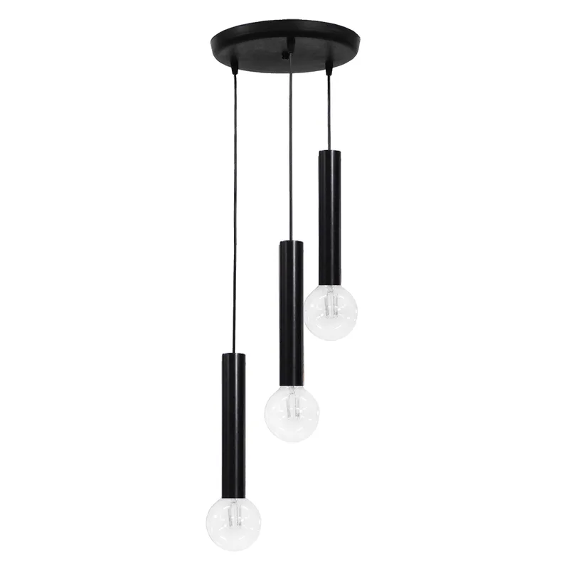 Φωτιστικό Οροφής Τρίφωτο Heronia Minimal 34-0196 Black