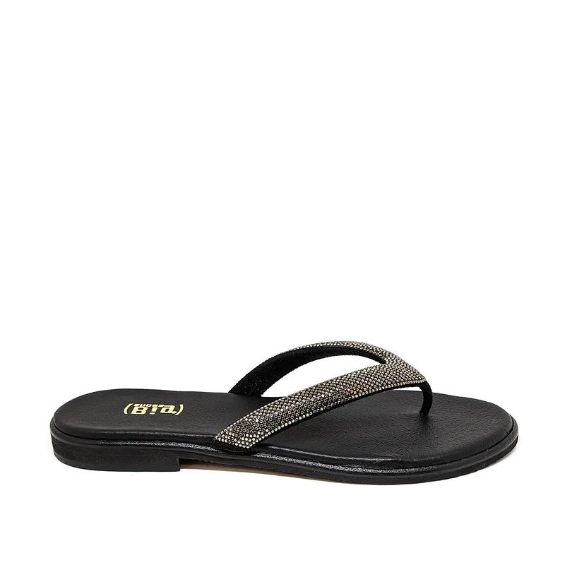 Bigshoes GA0105-01 Δερμάτινο Σανδάλι Μαύρο