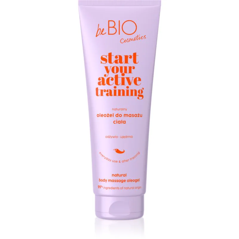 beBIO Start Your Active Training αναγεννητικό λάδι για μασάζ 250 ml