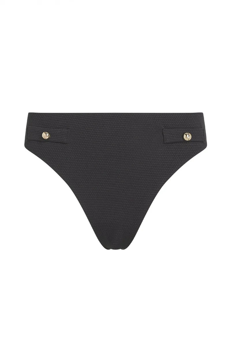 KARL LAGERFELD ΜΑΓΙΩ BIKINI BOTTOM HOTEL HW CHEEKY LOGO ΜΑΥΡΟ