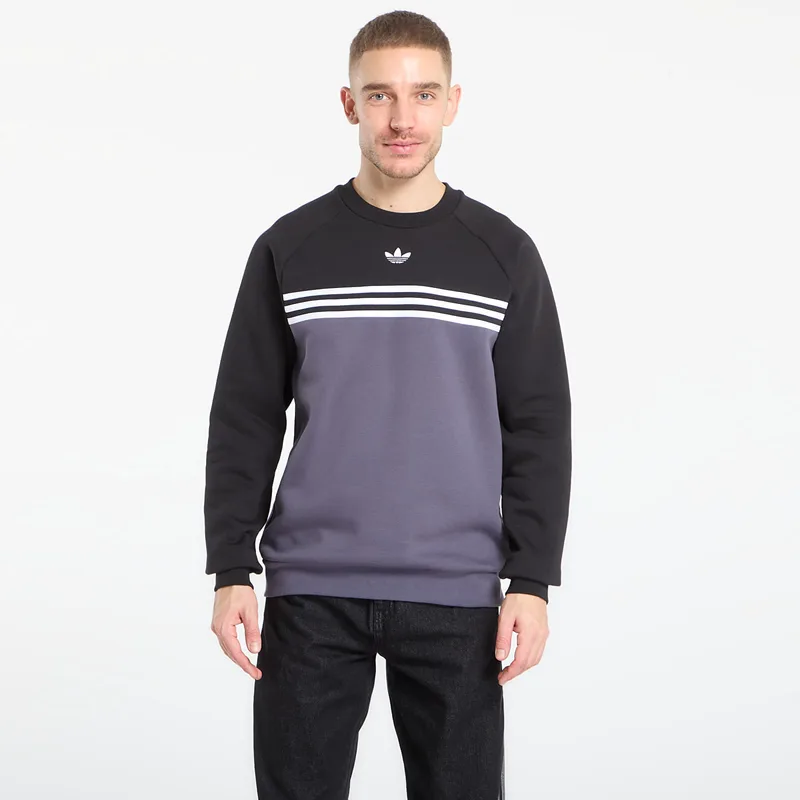 Φούτερ adidas Chest Stripes Crewneck Sweatshirt Aurora Onix/ White M