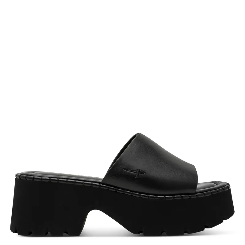 Γυναικεία Ανατομικά Δερμάτινα Mules Tamaris 1-27235-46 003 Μαύρο