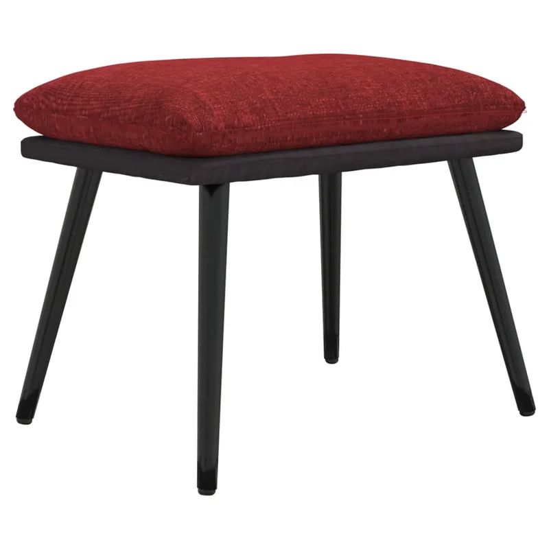 vidaXL Υποπόδιο Μπορντό 45x29,5x35 εκ. Ύφασμα & Συνθετικό Δέρμα