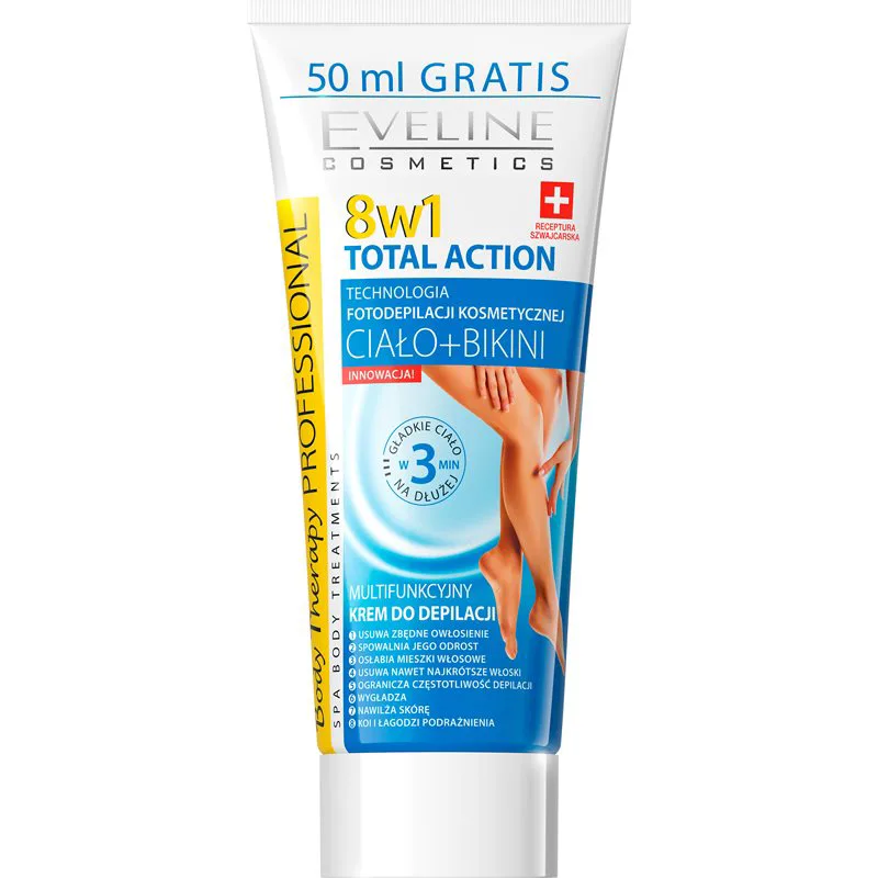 Eveline Cosmetics Total Action αποτριχωτική κρέμα για τα πόδια 8 σε 1 200 ml