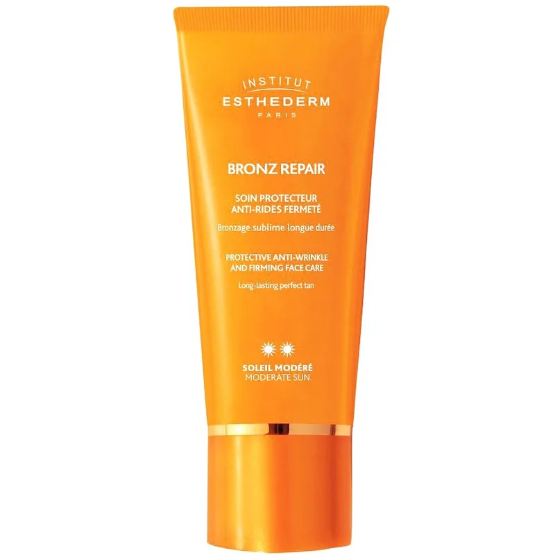 Institut Esthederm Bronz Repair Protective Anti-Wrinkle & Firming Face Care Moderate Sun Αντιρυτιδική Κρέμα Προσώπου που Βελτιστοποιεί το Φυσικό Μαύρισμα 50ml
