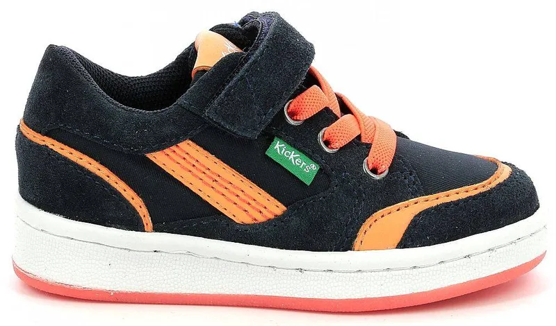 SNEAKERS KICKERS BISCKUIT 858804 ΣΚΟΥΡΟ ΜΠΛΕ/ΠΟΡΤΟΚΑΛΙ (EU:25)