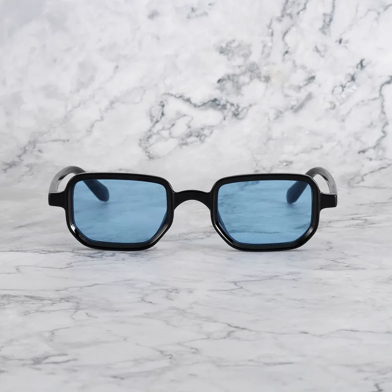 BILLIE Tinted Sunglasses | Black | Blue Shades | Explicit Poets Sunglasses