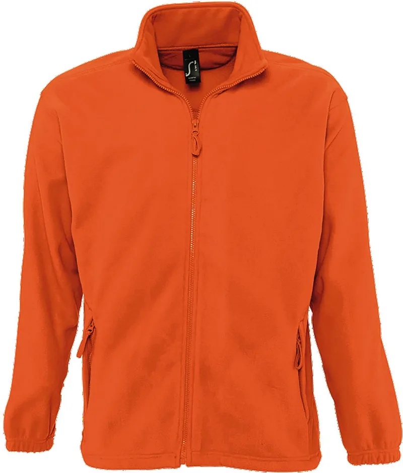 Ανδρική ζακέτα fleece North SOLS 55000 Πορτοκαλί