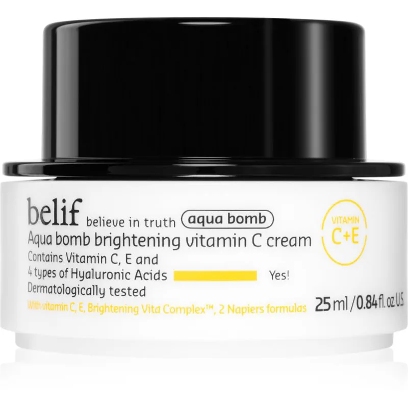 belif Aqua Bomb Brightening Vitamin C Cream κρέμα φωτεινότητας με ενυδατικό αποτέλεσμα 25 ml