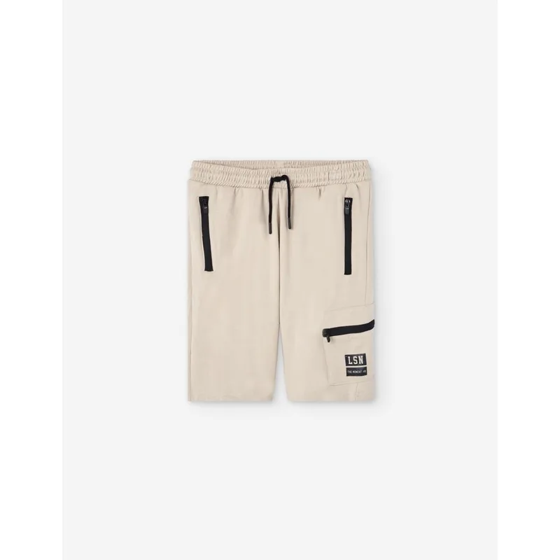 Βερμούδα φούτερ αγόρι Losan-LJBAP0602_25001-Beige