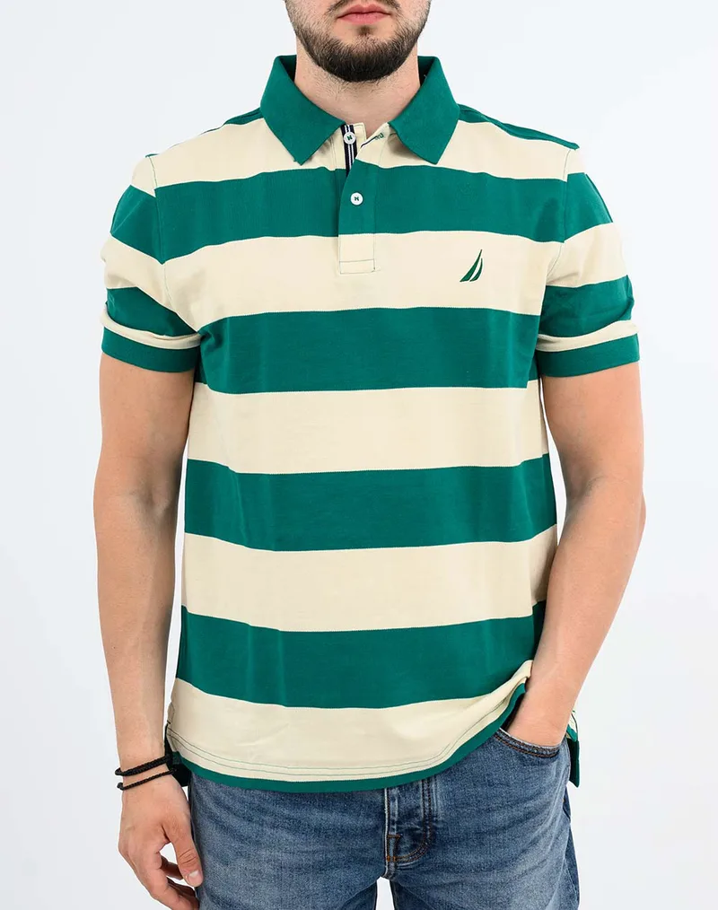 NAUTICA ΜΠΛΟΥΖΑ ΠΟΛΟ ΚΜ Row Polo Shirt 3NCN1CR0121-503 Green