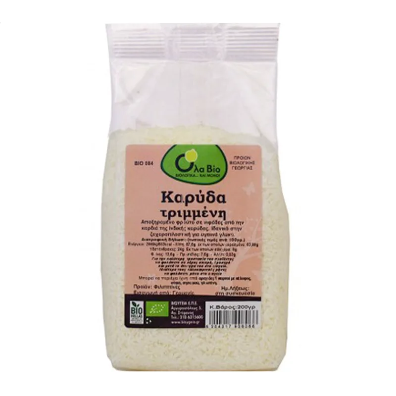 Βιολογική Καρύδα Τριμμένη - Όλα Bio - 200gr Ola Bio Ελλάδα No Sugar Added Gluten Free Lactose Free Vegan Palm Oil Free