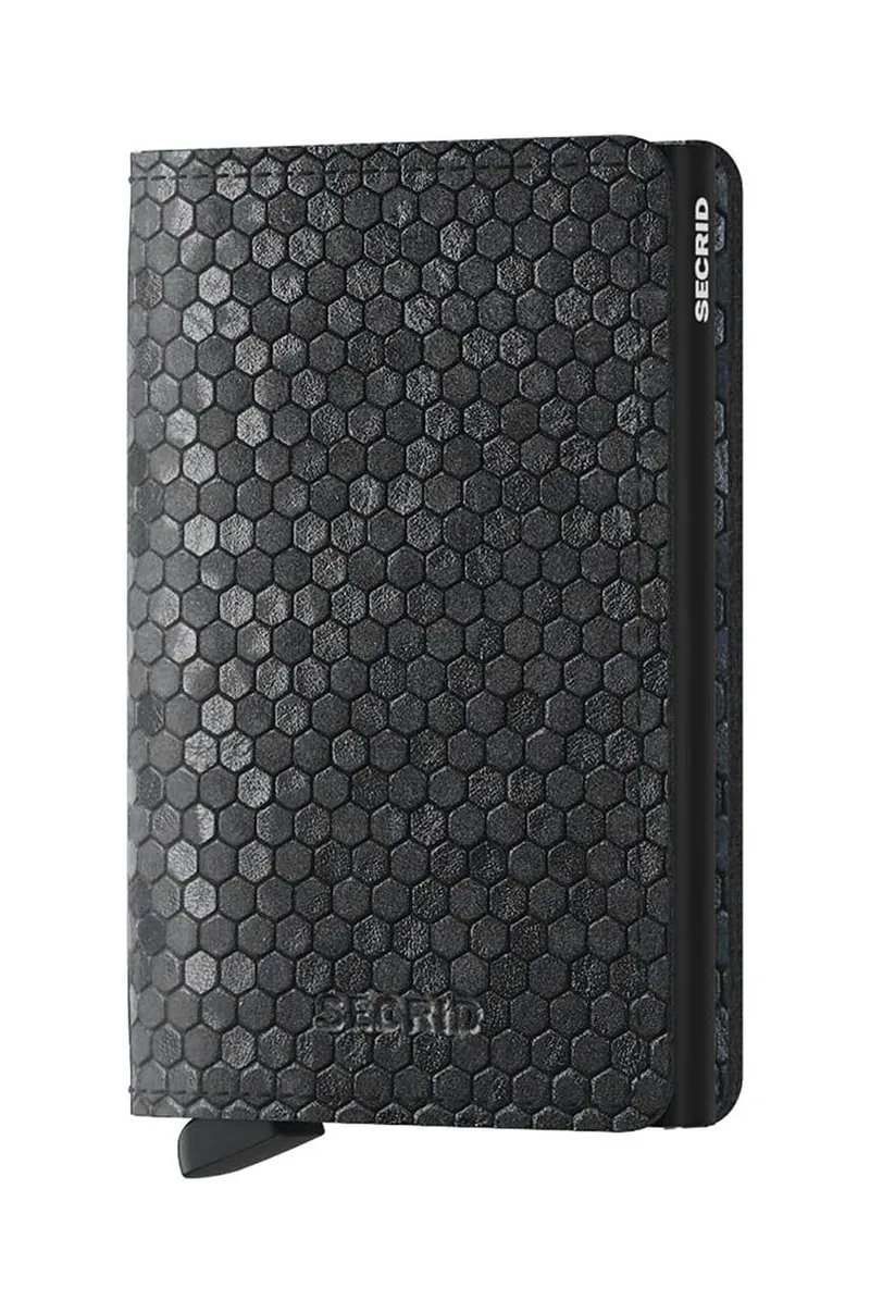 Δερμάτινο πορτοφόλι Secrid Slimwallet Hexagon Black