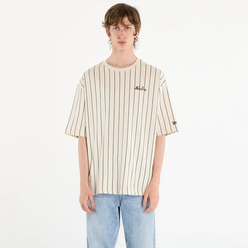 T-shirt New Era Pinstripe Os Tee UNISEX Light Cream XL