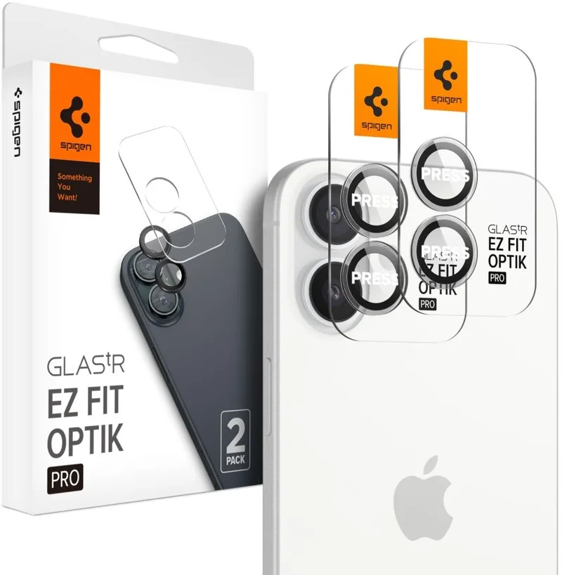 Αντιχαρακτικό Γυαλί Προστασίας Apple iPhone 17 / 16 / 16 Plus - Spigen GLAS.tR EZ Fit OPTIK Pro Camera Lens Protector για Φακό Κάμερας - 2 Τεμάχια - Crystal Clear (AGL08531)