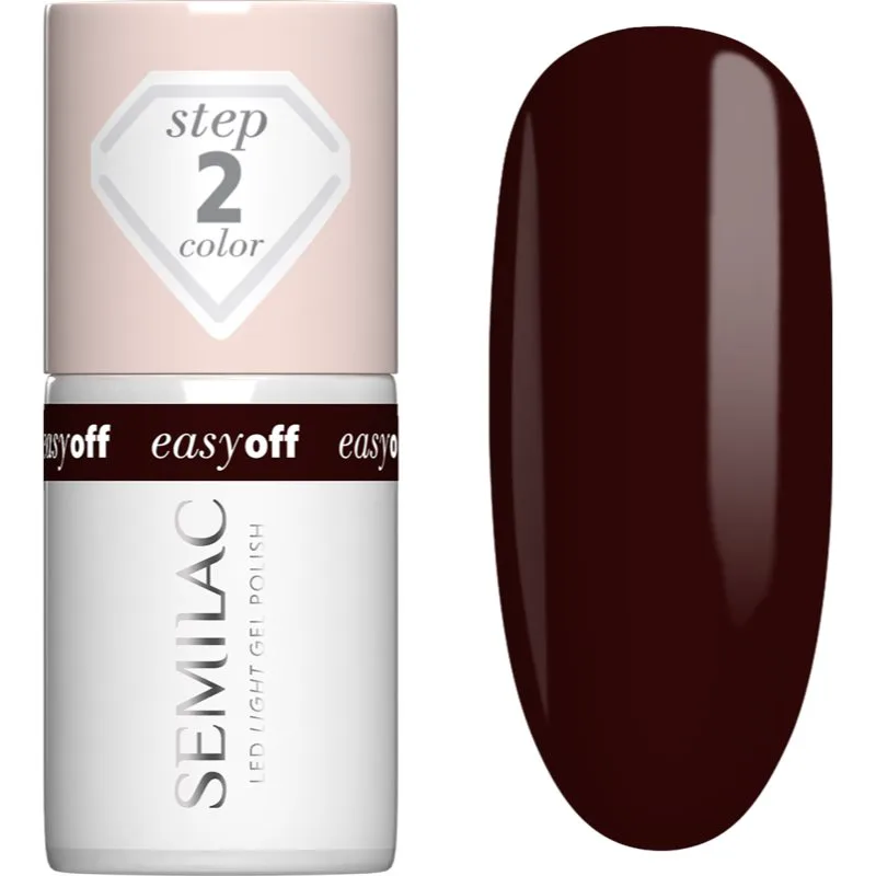 Semilac Easy Off Step 2 τζελ βερνίκι νυχιών με τη χρήση των UV/LED λαμπτήρων απόχρωση Marrom Choco 7 ml