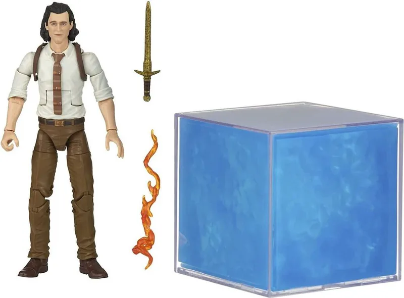 MARVEL HASBRO LEGENDS SERIES TESSERACT LOKI FIGURE PREMIUM GEAR (F3437)