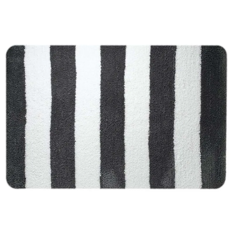 Ταπέτο Μπάνιου Polyester 60x90εκ. Linje Grey-White Sealskin 291653614 (Ύφασμα: Polyester, Χρώμα: Λευκό) - sealskin - sl-291653614