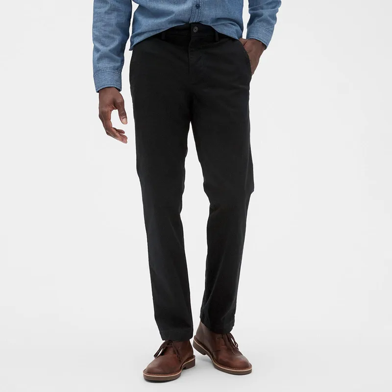 Παντελόνια GAP Chino Straight Fit Pants True Black W32/L34