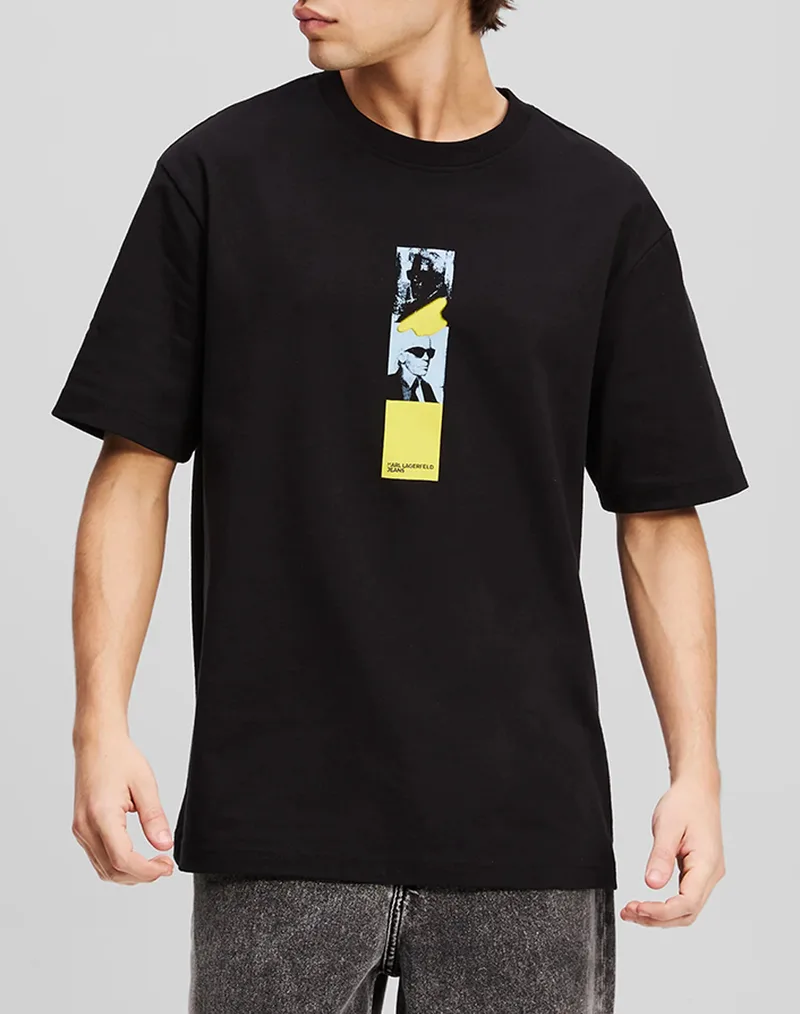 KARL LAGERFELD JEANS KLJ RELAX REPEATED KARL TEE A3M17036-999 Black