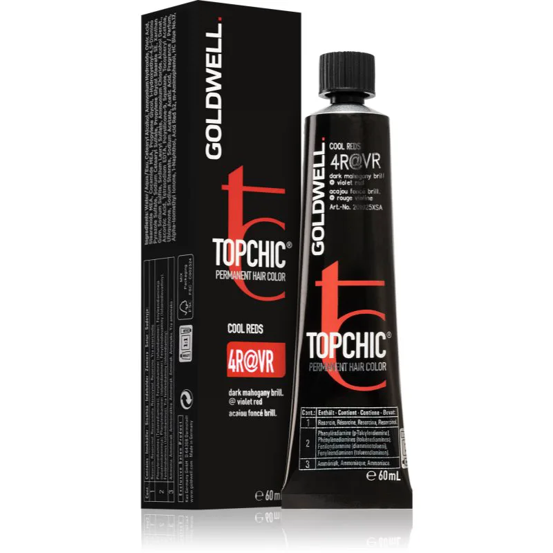 Goldwell Topchic Permanent Hair Color βαφή μαλλιών απόχρωση 4R@VR 60 ml