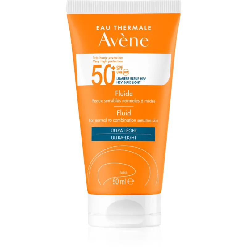 Avène Sun Fluid Ultra-Light αντηλιακό υγρό για πρόσωπο SPF 50+ 50 ml