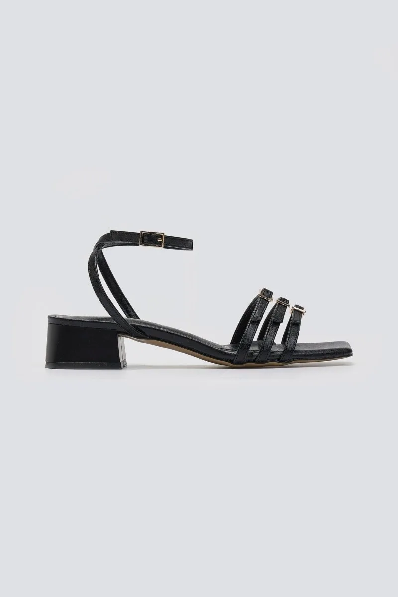 TFP Flat Sandals Thin Straps - 336 - Black