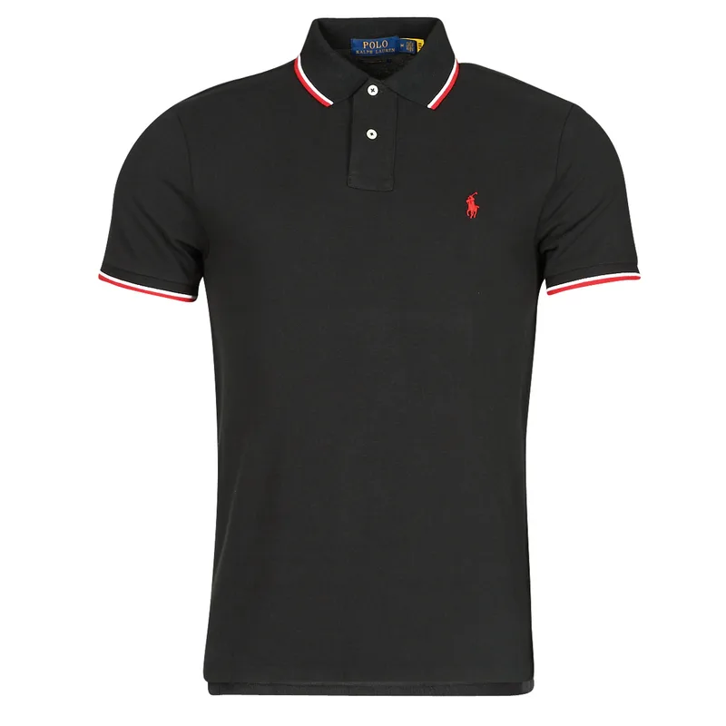Πόλο με κοντά μανίκια Polo Ralph Lauren POLO COUPE DROITE EN COTON BASIC MESH COL RAYE