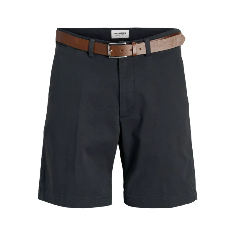Ελαστική καπαρτινέ βερμούδα "Marco Franco Chino Shorts" της Jack & Jones - Dark Navy