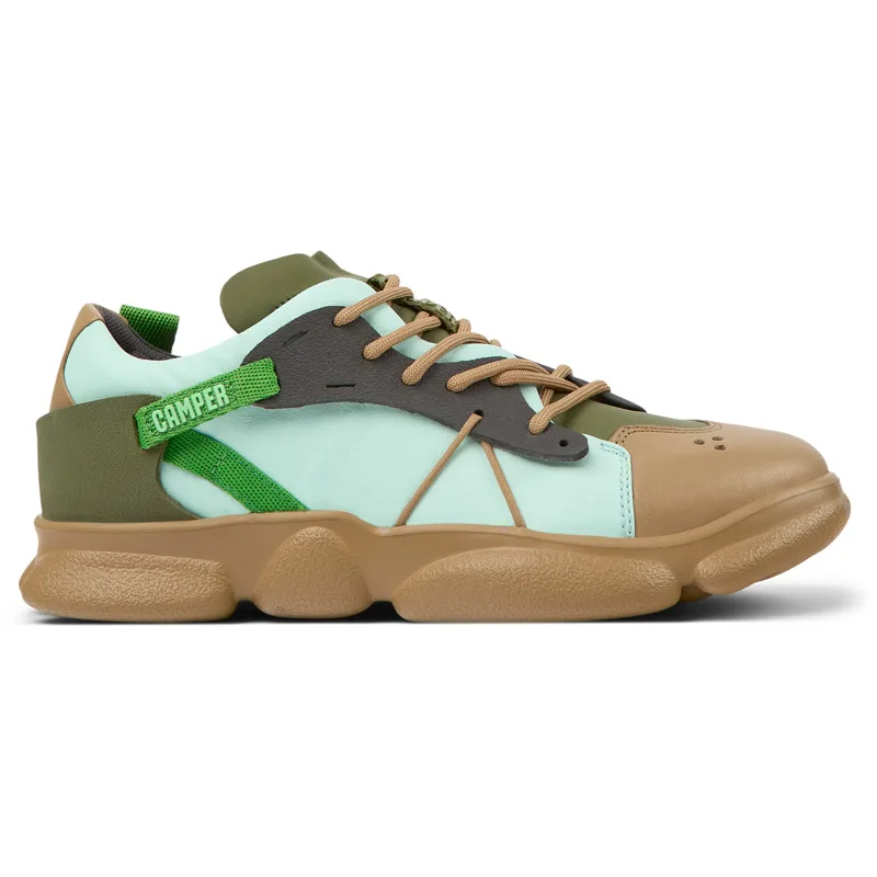 CAMPER Twins - Sneakers Για Γυναικεία - Καφέ,Πράσινο,Μπλε, Μέγεθος , Smooth leather/Cotton fabric