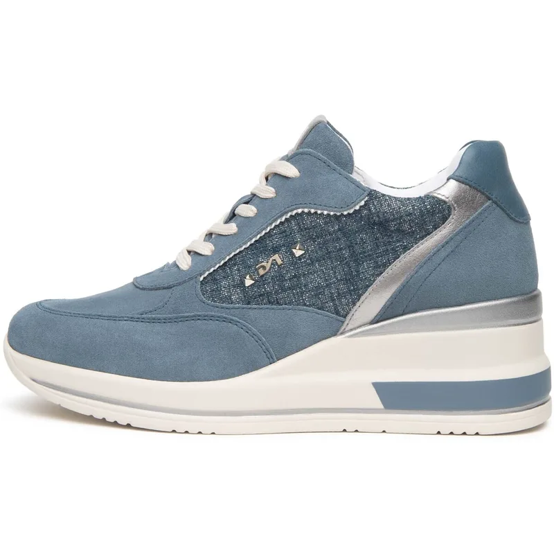 Xαμηλά Sneakers NeroGiardini Velour T.Lino Lurex 06 Oxigen Sauvage Jeans