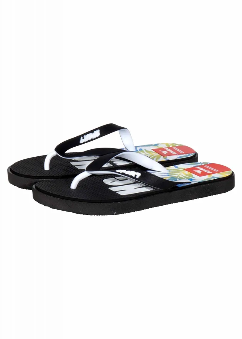 Γυναικεία σαγιονάρα flip-flop logo HE WELL. Summer Collection ΜΑΥΡΟ