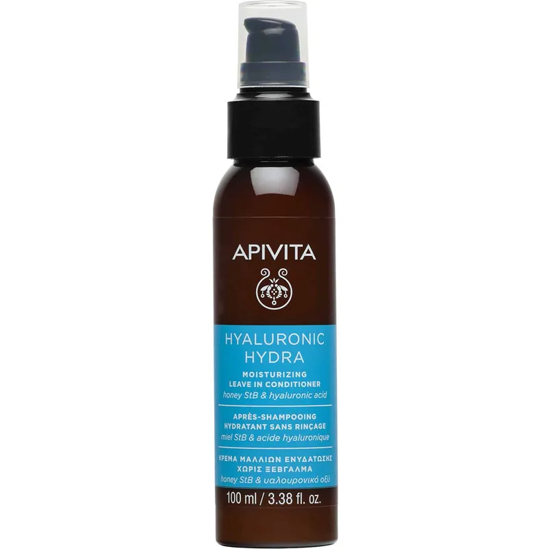 Apivita Hyaluronic Hydra Leave In Conditioner with Hyaluronic Acid & Honey StB Κρέμα Μαλλιών Ενυδάτωσης Χωρίς Ξέβγαλμα με Υαλουρονικό Οξύ & Μέλι 100ml