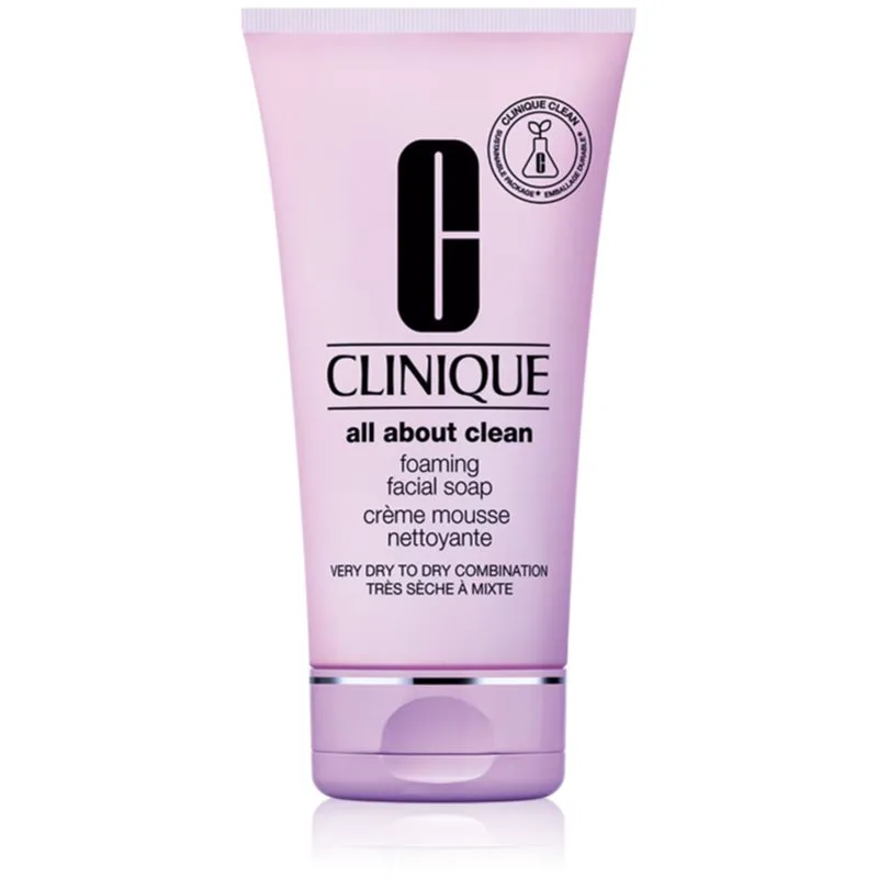 Clinique Foaming Sonic Facial Soap κρεμώδες αφρώδες σαπούνι για ξηρή και μικτή επιδερμίδα 150 ml