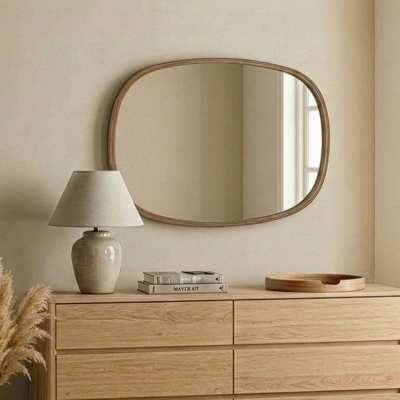 Καθρέπτης Cloudy 88 - Walnut 643Mrl1309 (88x62x4 cm)