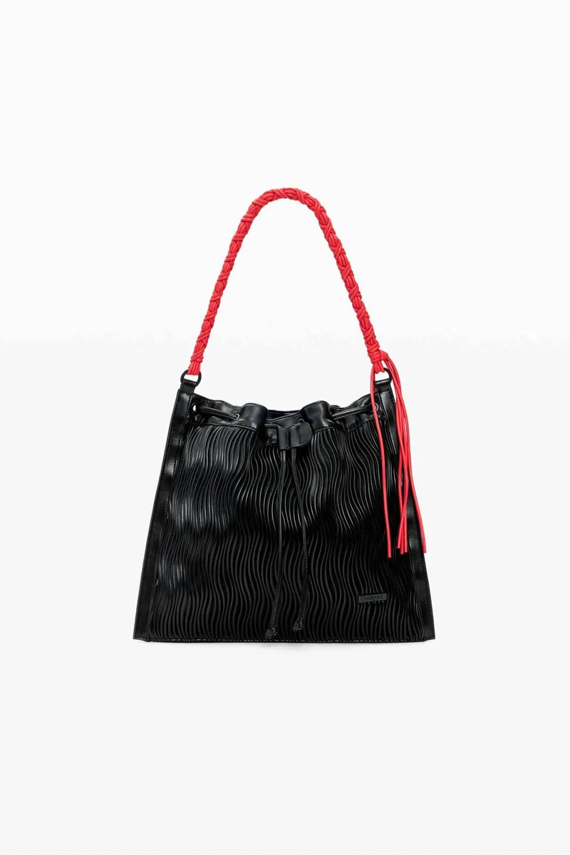 Desigual γυναικείο backpack με υφή δερμάτινου εφέ "Litio" - 26SAKP34 Μαύρο
